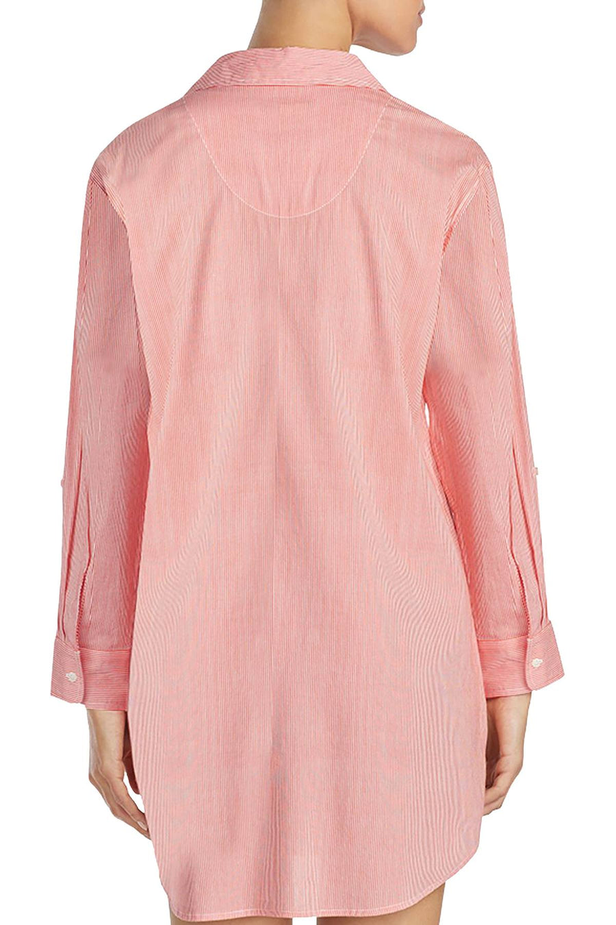 Lauren Ralph Lauren Orange Striped Seaside Classic Sleepshirt