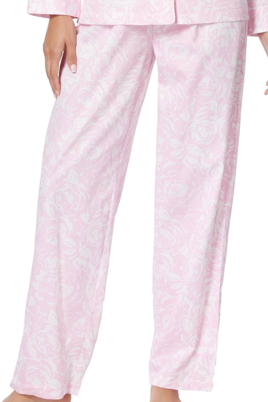 Lauren Ralph Lauren Pink Floral-Print Paris Sateen Pajama Set