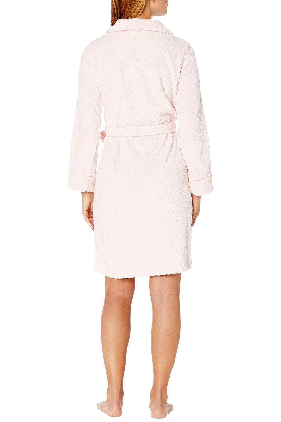 Lauren Ralph Lauren Pink Plush Sculpted Robe