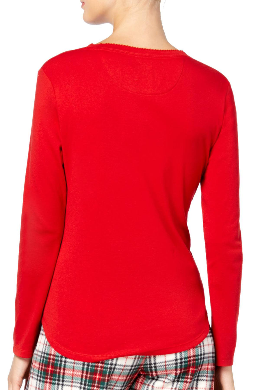 Lauren Ralph Lauren Red Giftables Henley Pajama Lounge Top