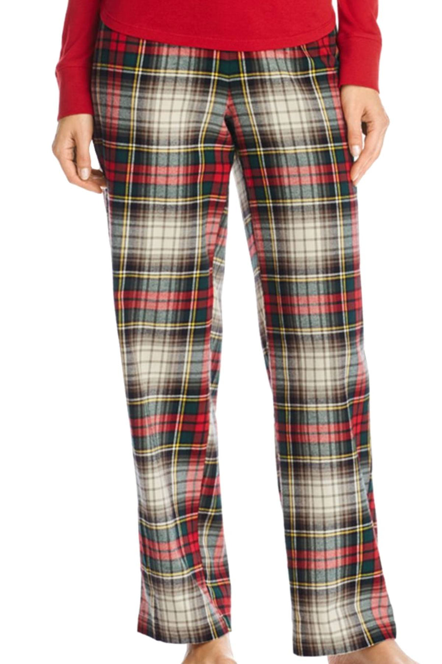 Lauren Ralph Lauren Red/Plaid Henley Pajama Set