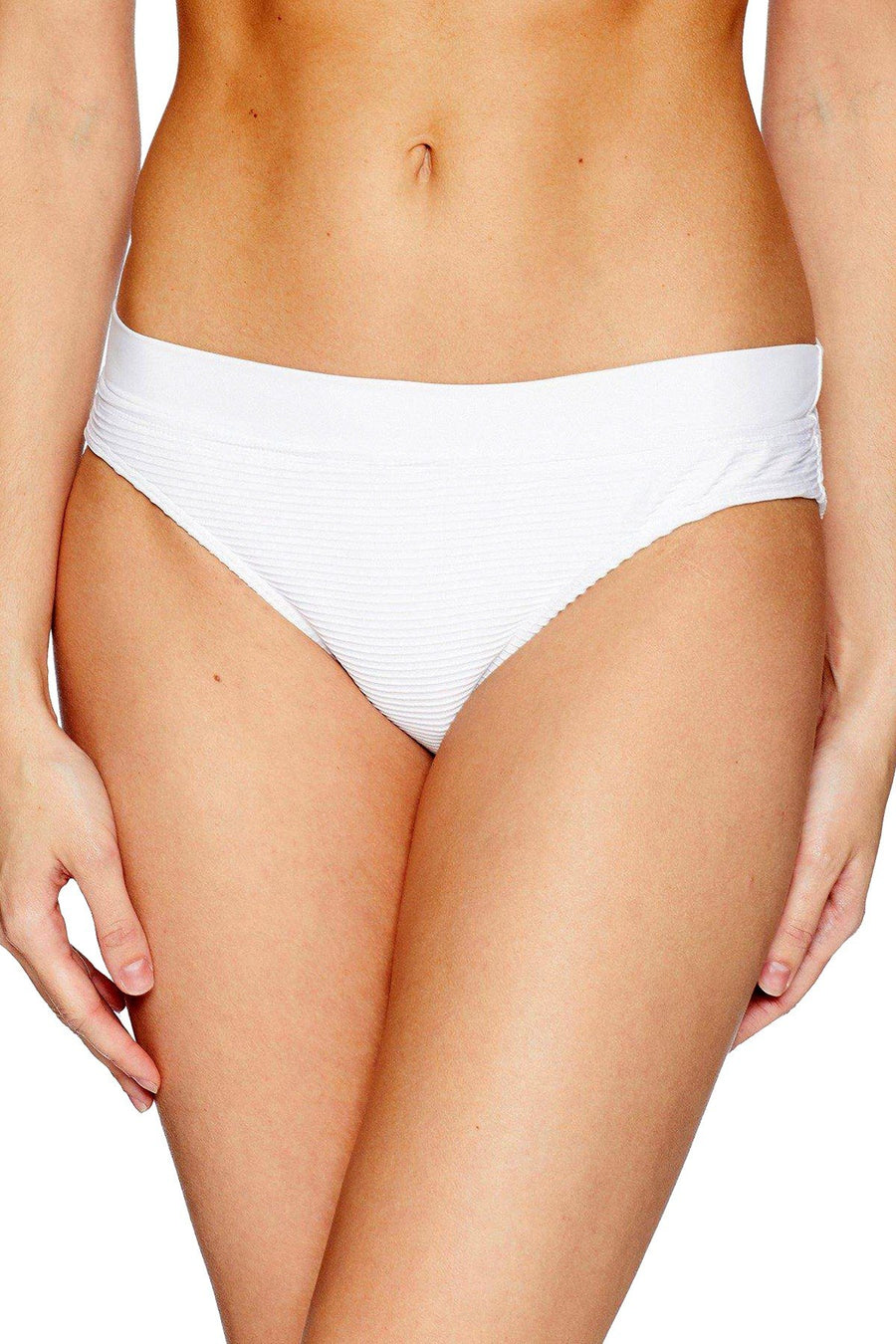 Lauren Ralph Lauren Rib Knit Bikini Bottom in White