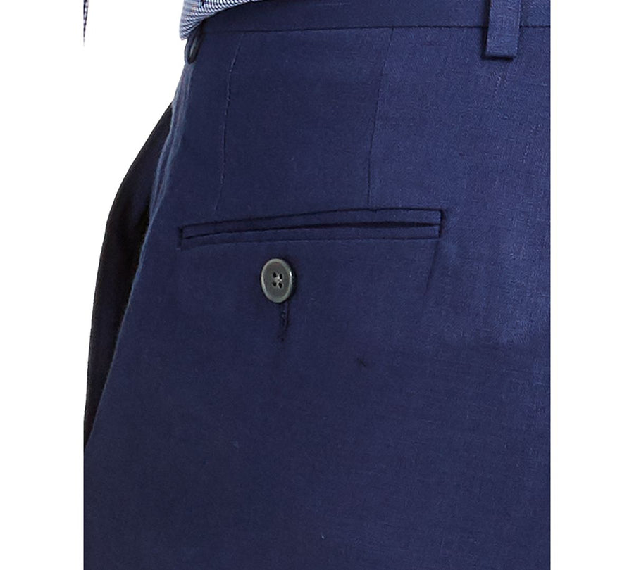 Lauren Ralph Lauren Ultraflex Classic-fit Linen Pants Navy