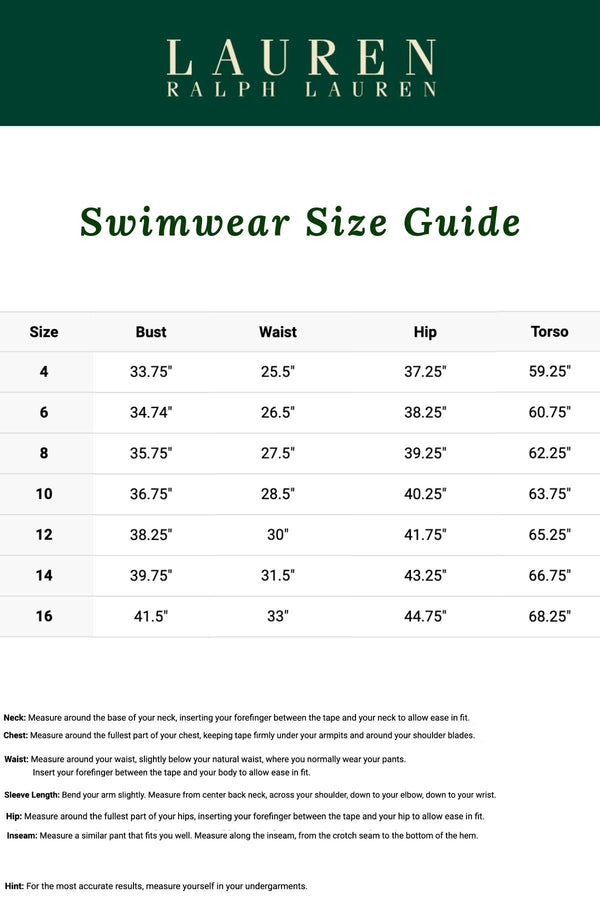 Lauren Ralph Lauren White Lattice Halter Swimsuit