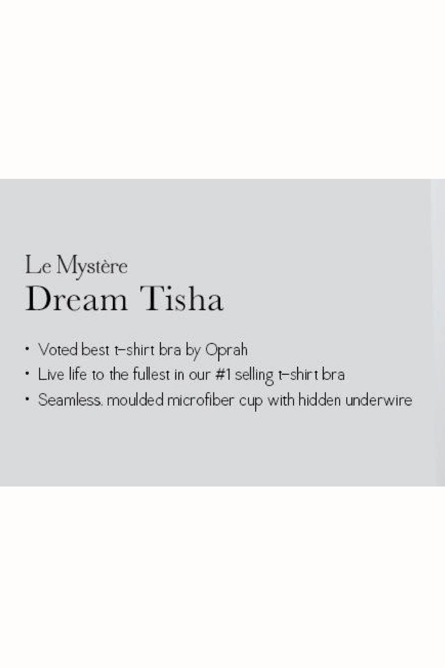 Le Mystere Natural Dream Tisha Oprah's Favorite T-Shirt Bra