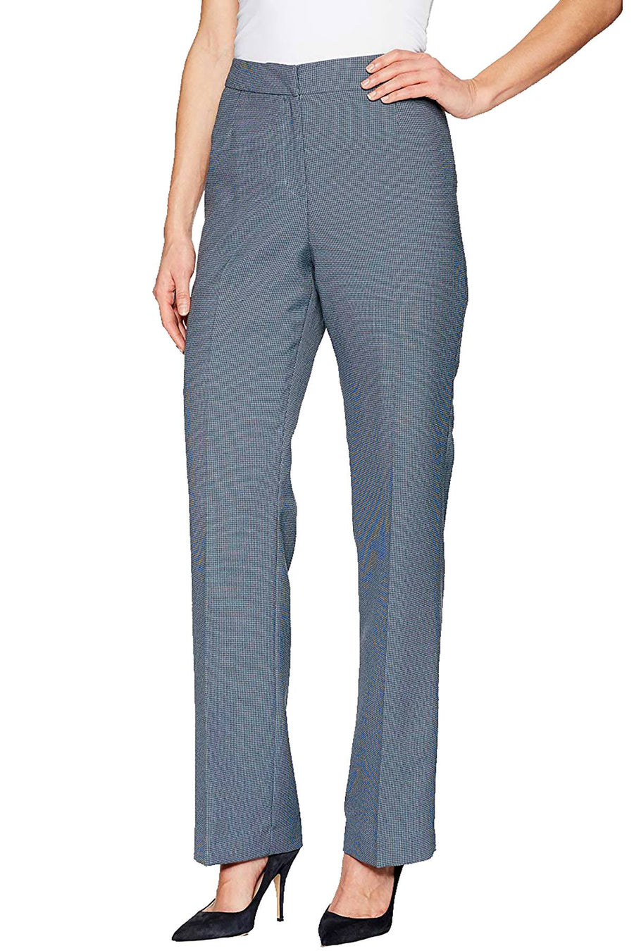 Le Suit Blue-Iris Pindot Slightly-Flared Suit Pant