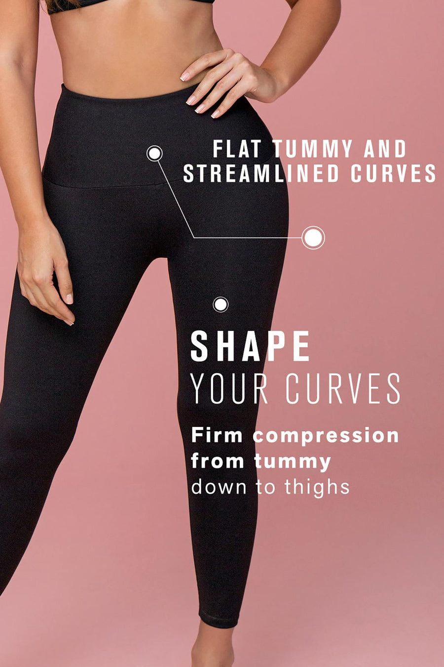 Leonisa Dark grey Leopard Firm Tummy Control Compression Legging