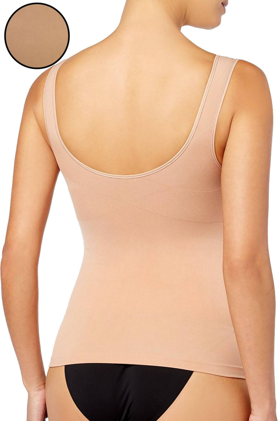 Leonisa Tummy Smoothing Tank with Back Support in Brown