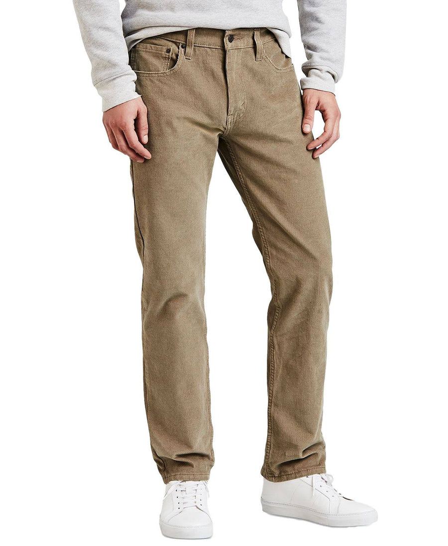 Levi's 502 Taper Corduroy Pants in Lead Grey Warp Brown