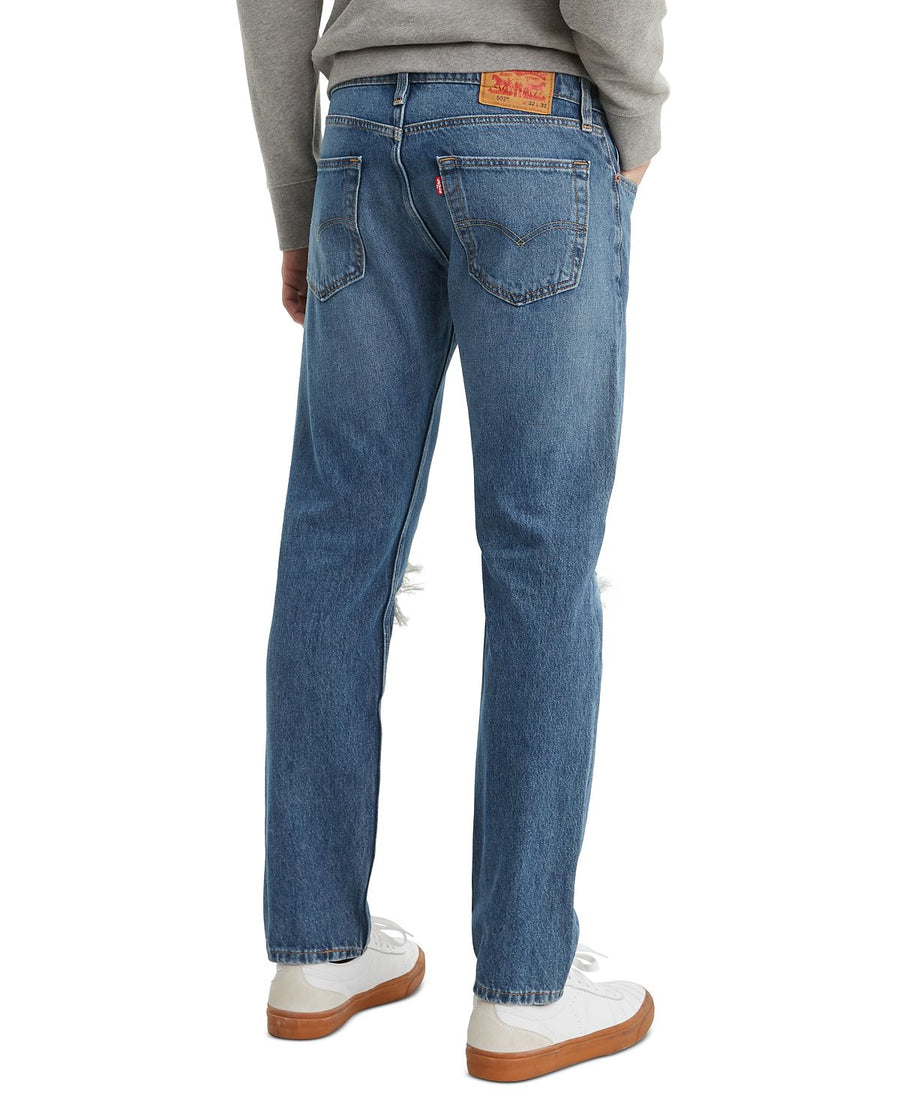 Levi's 502 Tapered Fit Ripped With Camo Print Repair Jeans E Collins