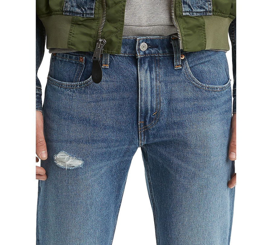 Levi's 502 Tapered Fit Ripped With Camo Print Repair Jeans E Collins