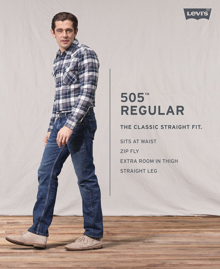 Levi's 505 Regular-fit Non-stretch Jeans Rinse Wash
