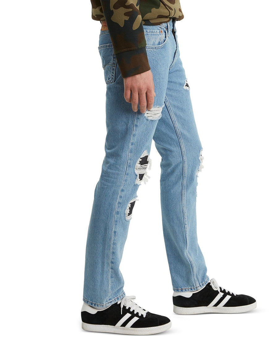 Levi's 511 Slim Fit Rip And Repair Jeans Lemongrass Repair