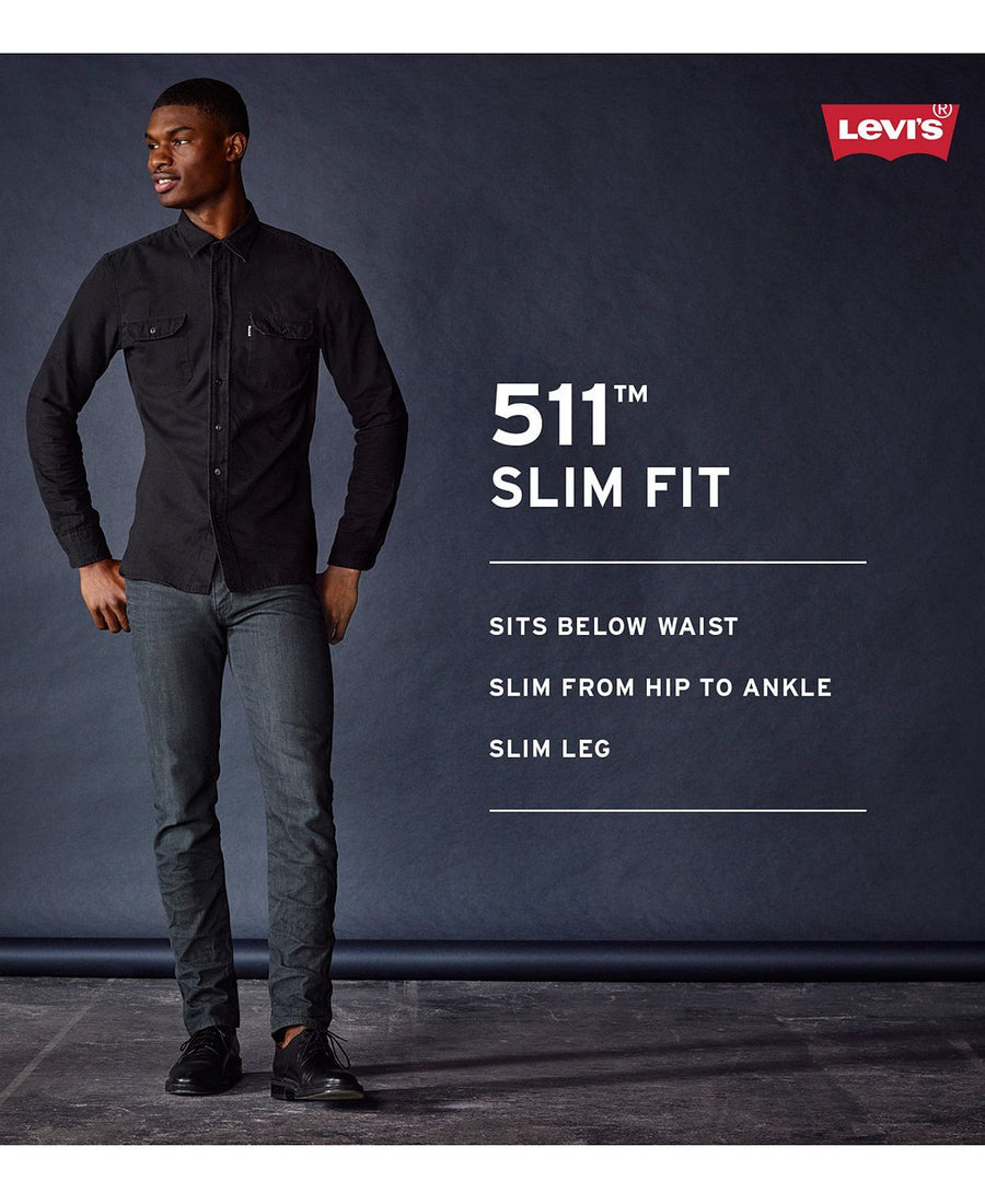 Levi's 511 Slim Fit Rip And Repair Jeans Lemongrass Repair