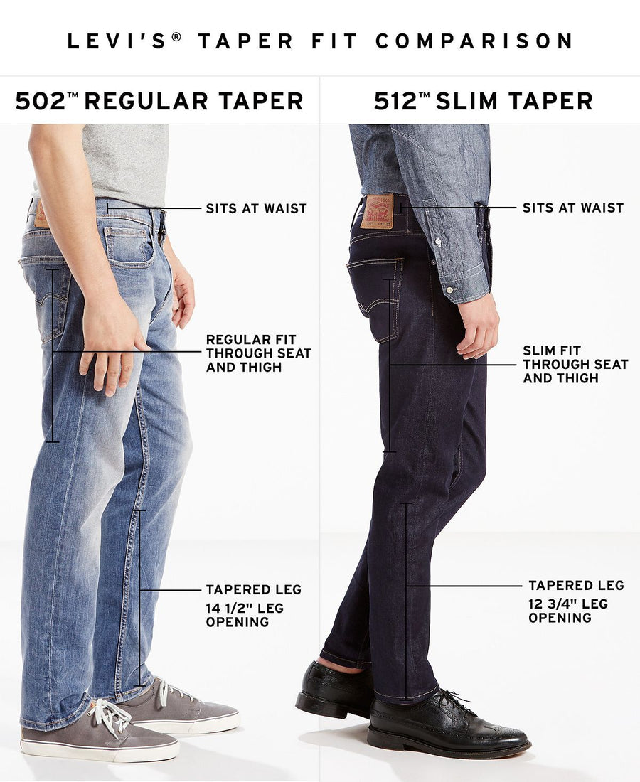 Levi's 512 Slim Taper Fit Ripped Jeans Girling DX - Waterless