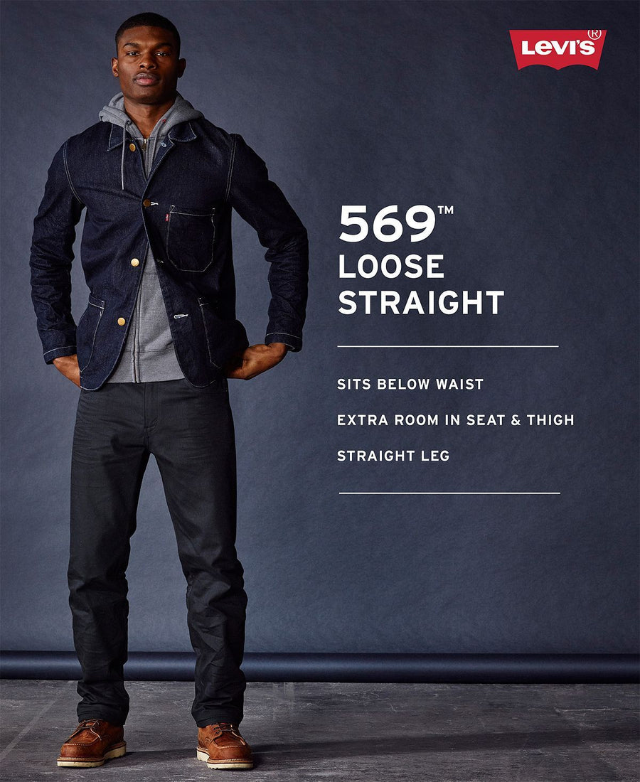 Levi's 569 Loose Straight Fit Jeans White Bull Denim