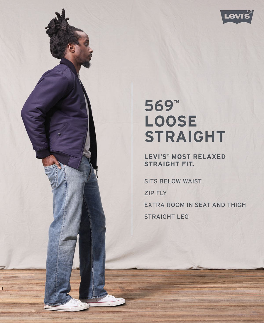 Levi's 569 Loose Straight Fit Jeans White Bull Denim