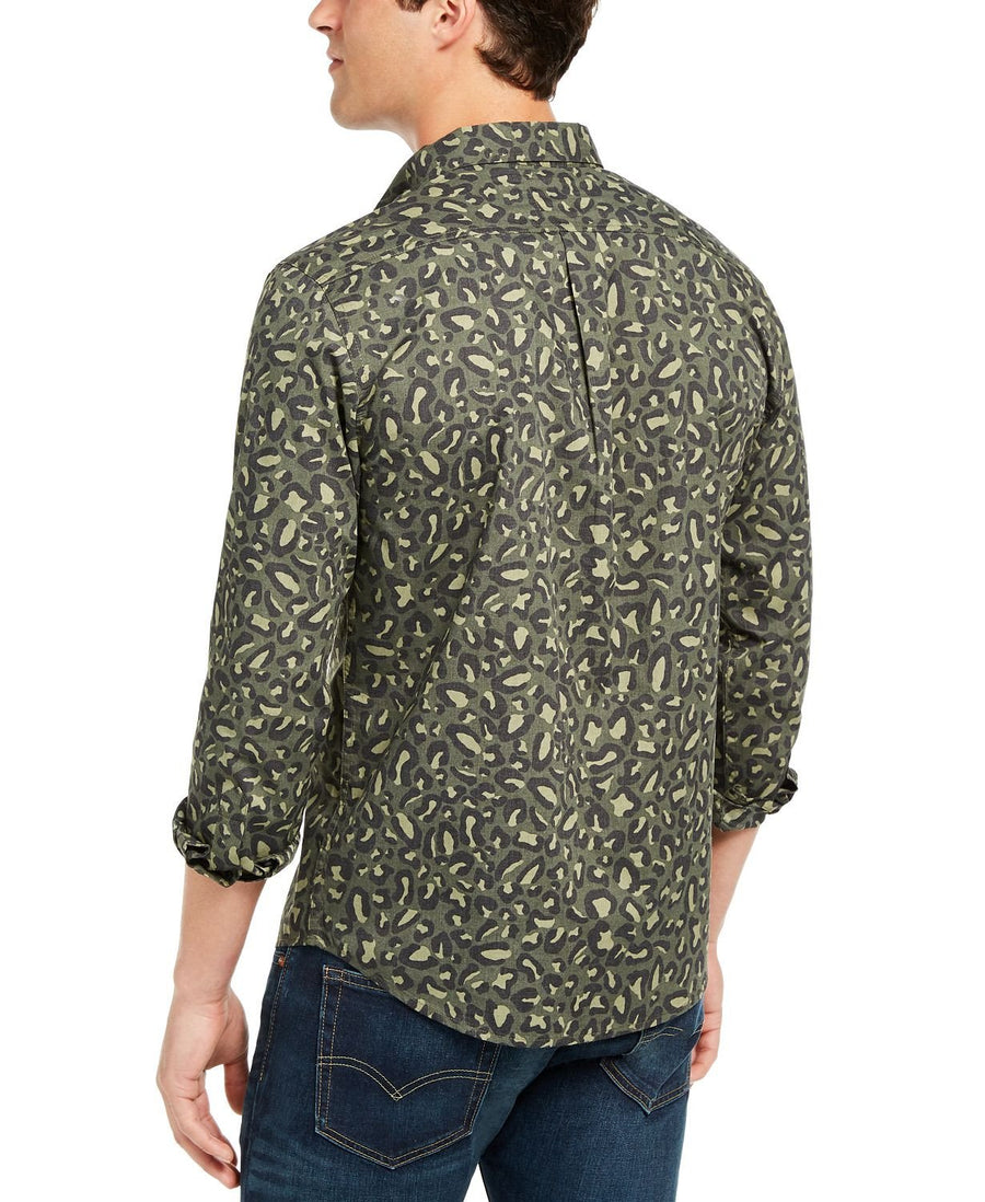 Levi's Animal Print Button-down Shirt Olive Night