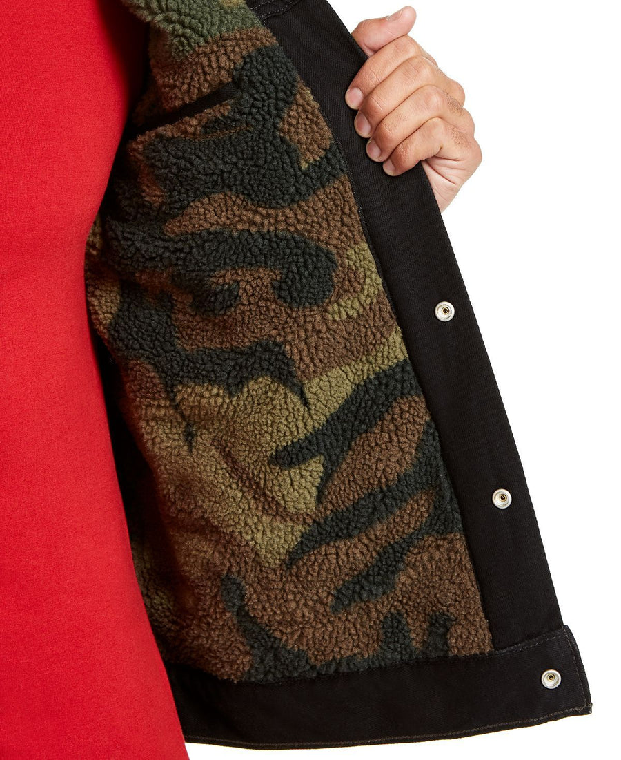 Levi's Camo Sherpa Lined Trucker Jacket Covert Ops