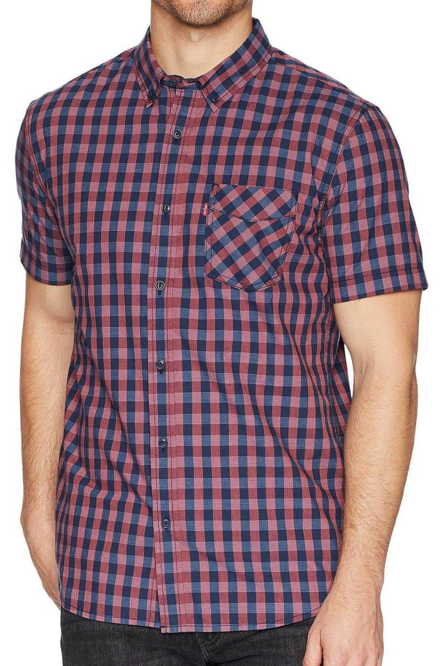 Levi's Cranberry Poplin Check Shirt