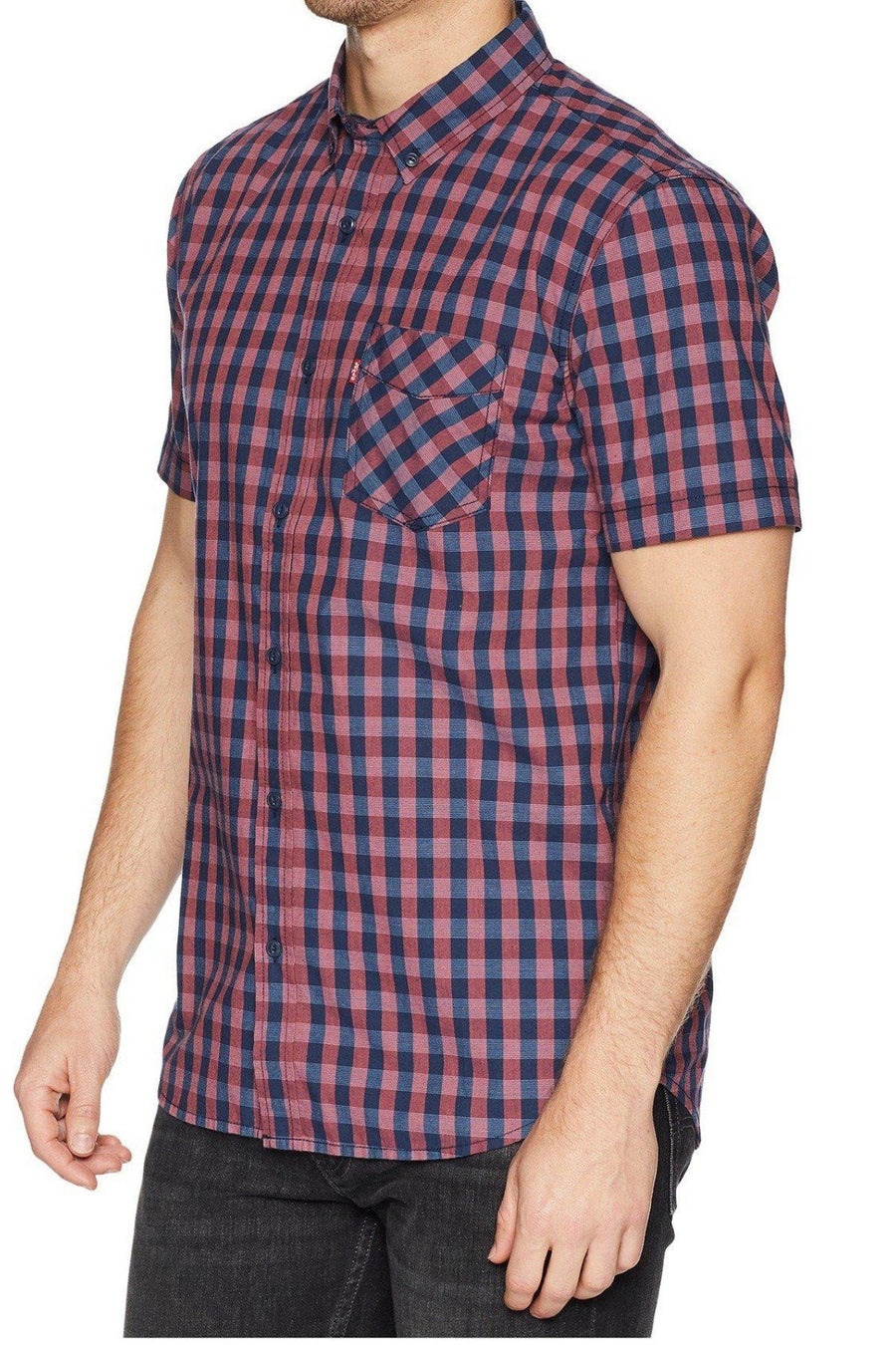 Levi's Cranberry Poplin Check Shirt