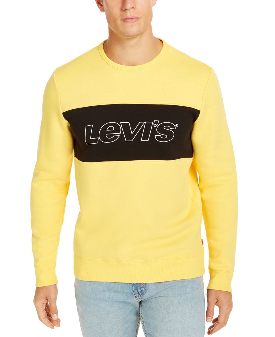 Levi's Crewneck Colorblock Pullover Fleece Lemon