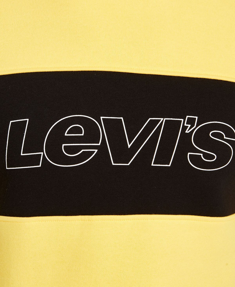 Levi's Crewneck Colorblock Pullover Fleece Lemon