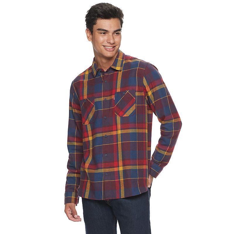 Levi's Flannel Shirt Yellow Tan