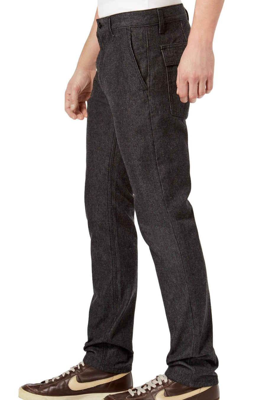 Levi's Melange-Black Brushed-Herringbone Slim-Fit Hybrid Utility Pant