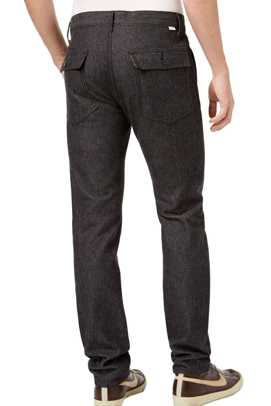 Levi's Melange-Black Brushed-Herringbone Slim-Fit Hybrid Utility Pant