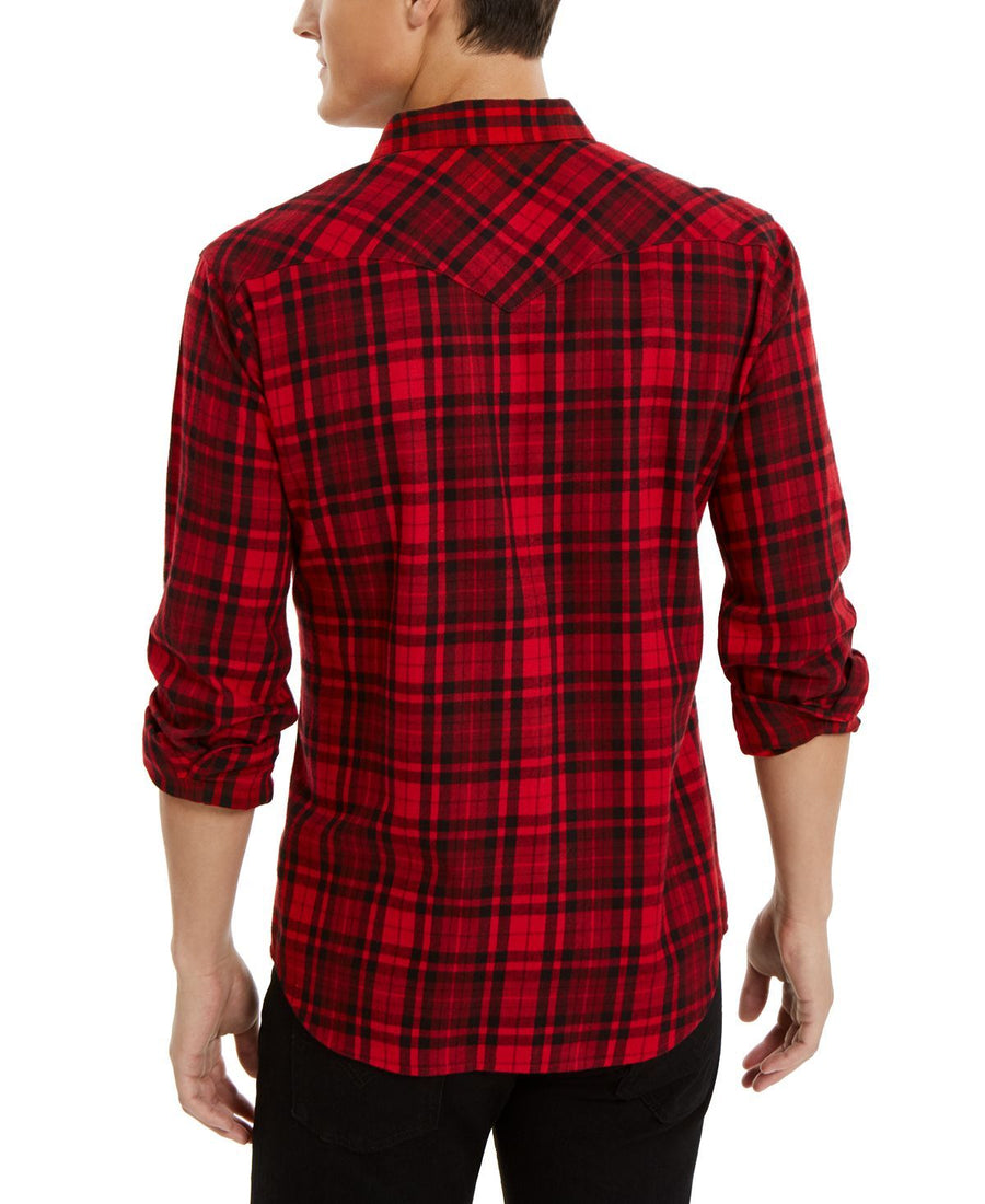 Levi's Plaid Flannel Shirt Crimson