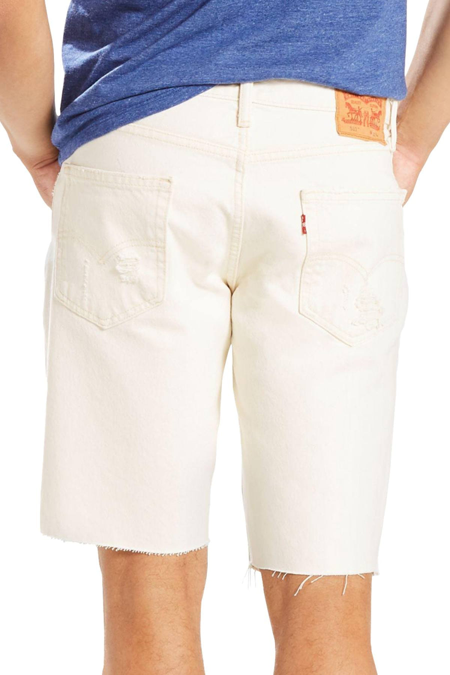 Levi's Popular-White 511™ Slim-Fit Cut-Off Ripped Jean Short