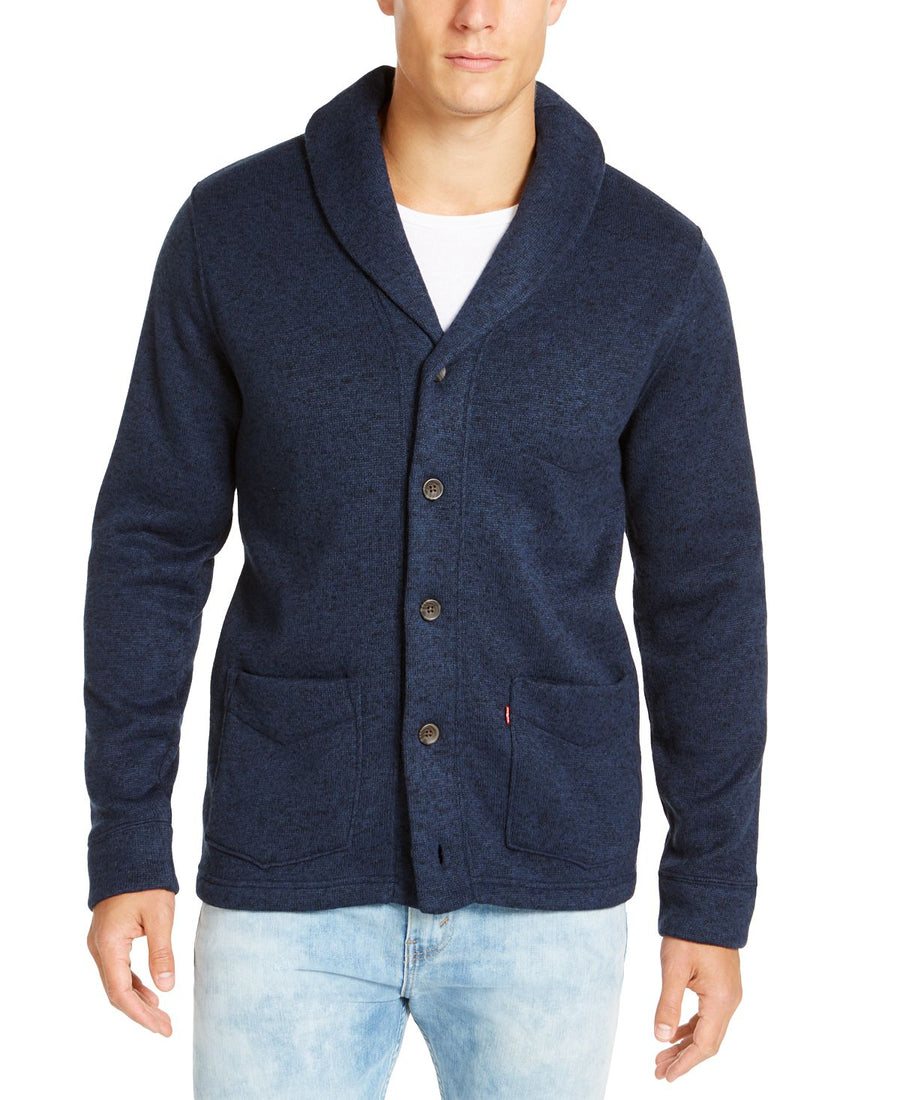 Levi's Sweater Knit Fleece Cardigan Dress Blue