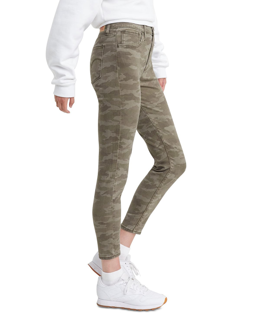 Levi's wo 720 Cropped Super-skinny Jeans Hypersoft Tamburitza Green Camo
