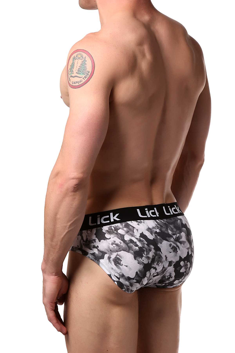 Lick Black & White Floral Brief