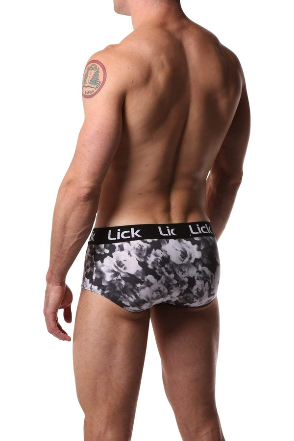 Lick Black & White Floral Hipster Brief