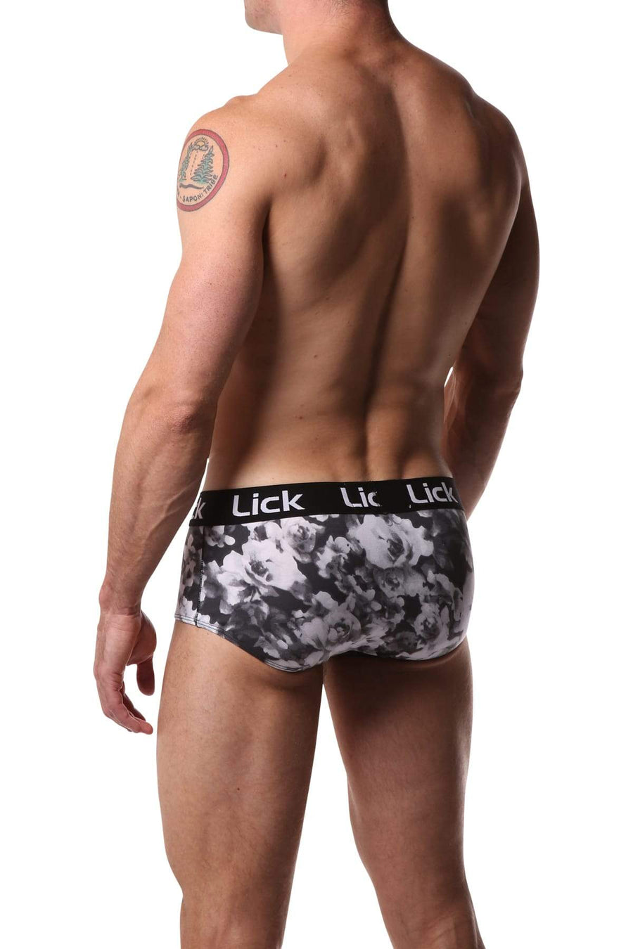 Lick Black & White Floral Hipster Brief