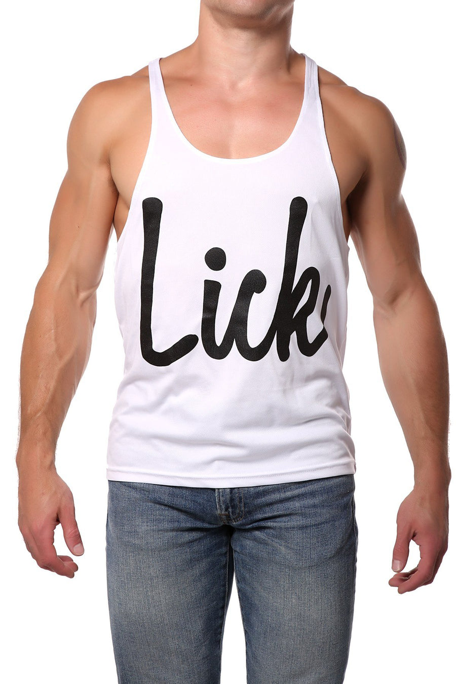 Lick White Graphic Tank
