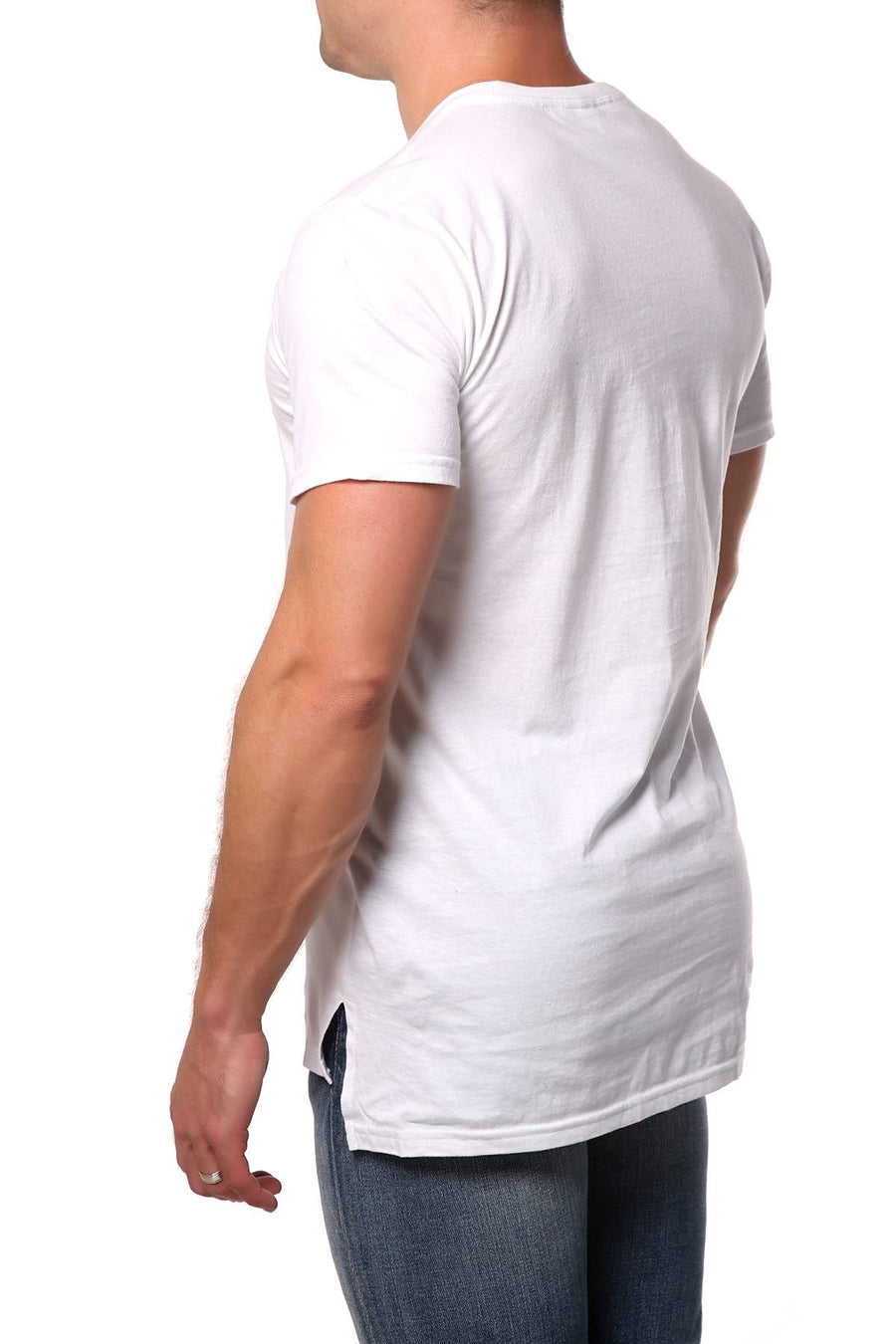 Lick White Long Cotton Graphic Tee