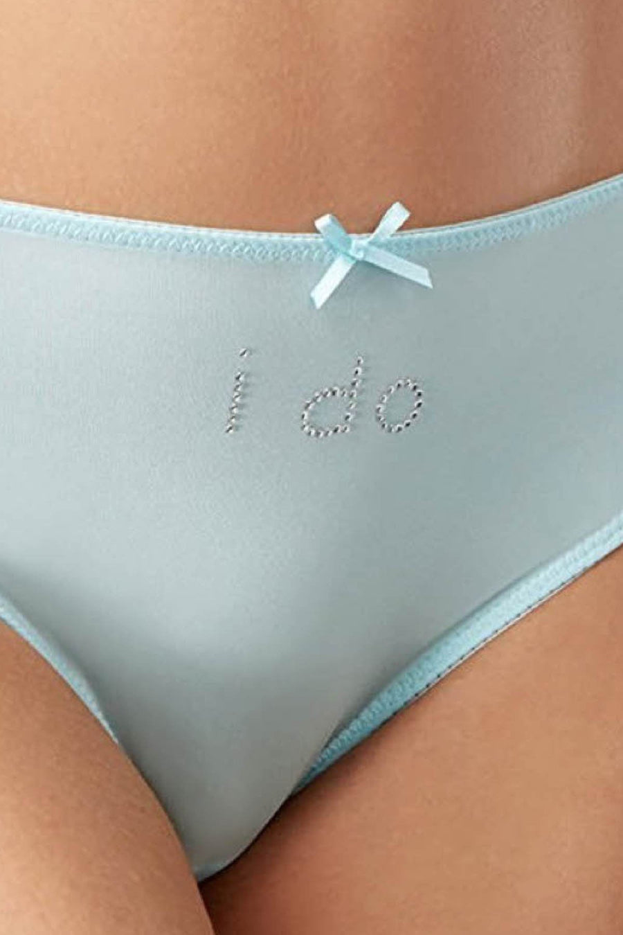 Linea Donatella Bridal-Blue I DO Rhinestone Embroidered Panties