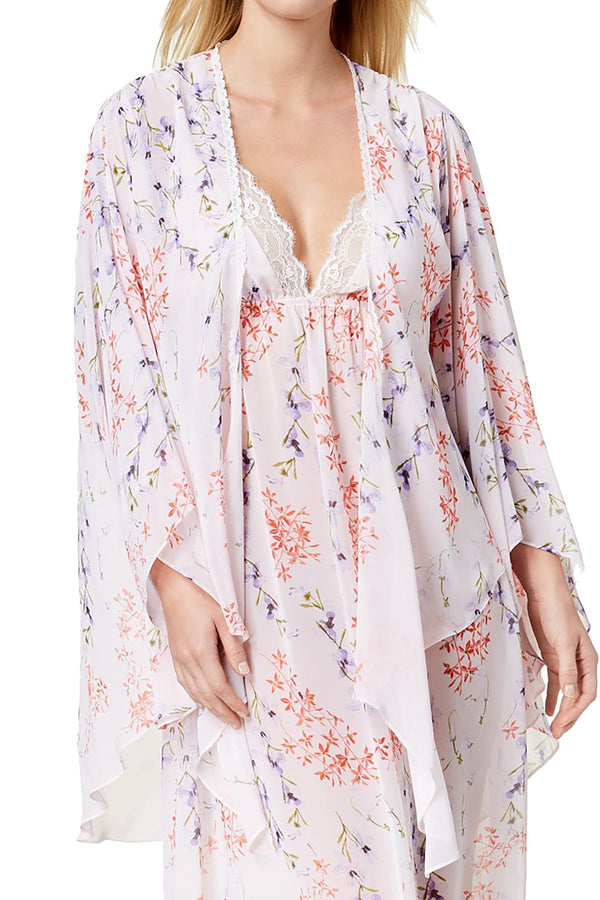 Linea Donatella Pink Deandra Floral Print Kimono Robe