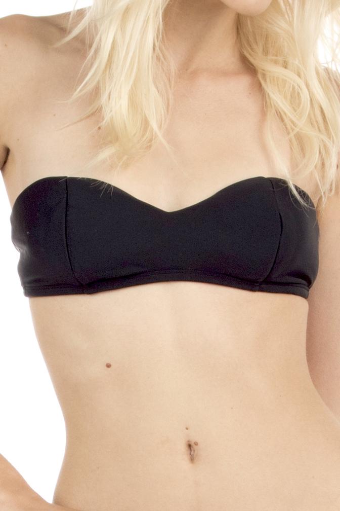 Lolli Black Floaties Foam Bandeau Top w/ Detachable Halter Strap