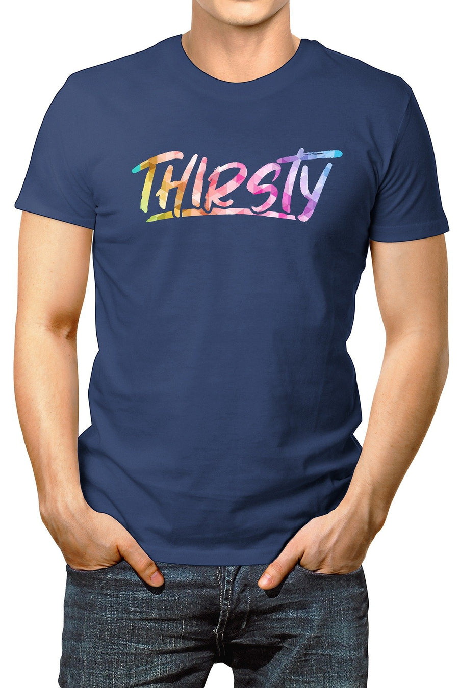 LowTee Navy Expression Shirt Thirsty