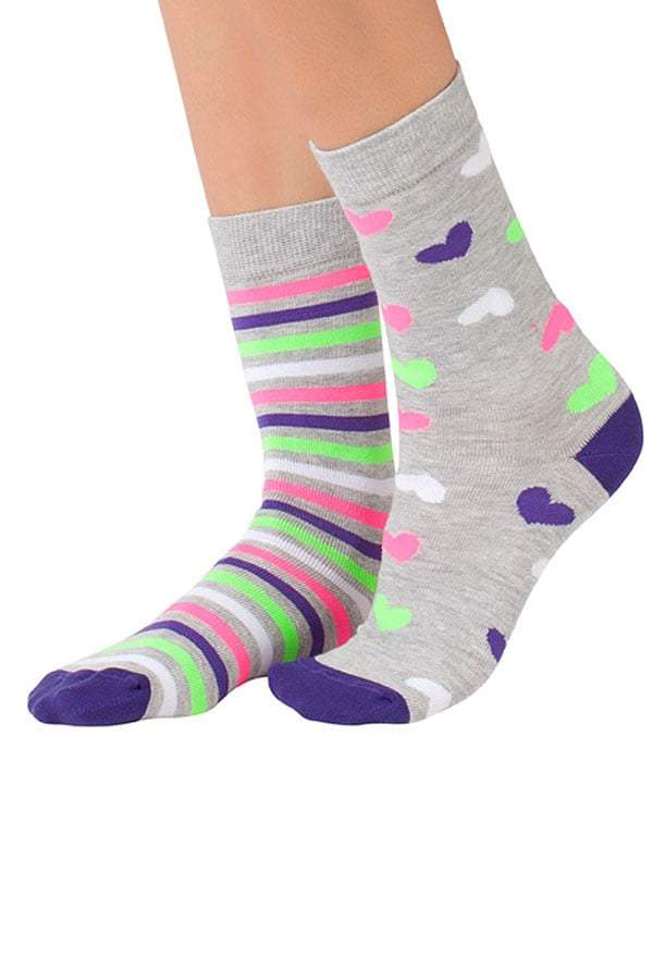 Lucci Grey Rich Crew Sock