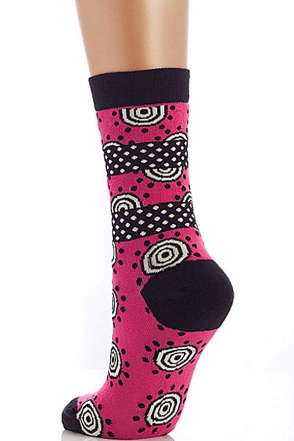 Lucci Pink Akira Crew Sock