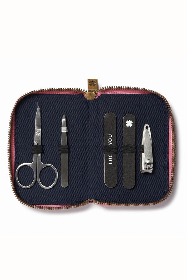 Lucky Brand Pink-Paisley Manicure Set