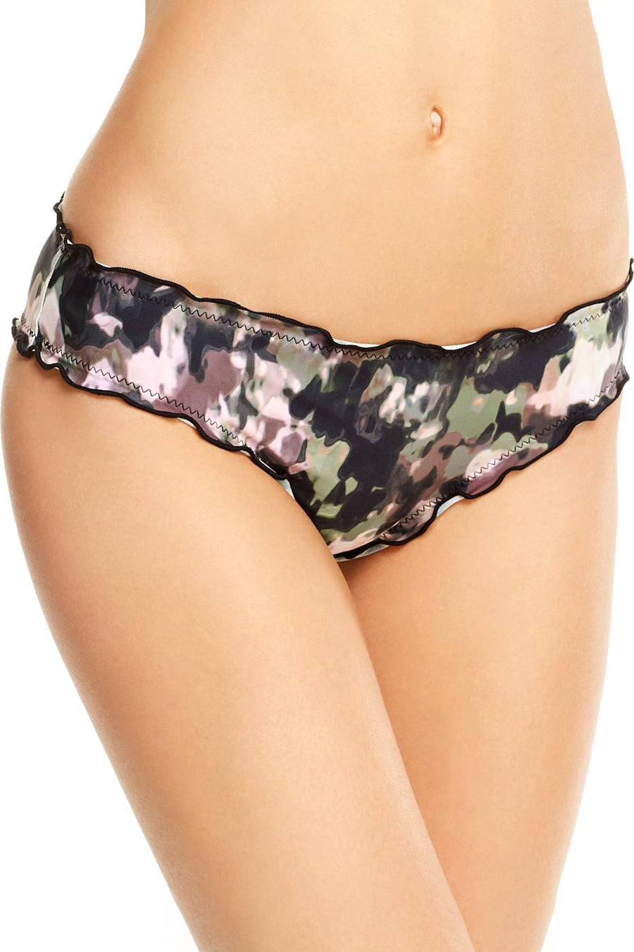 Lucky Brand Smokescreen Cheeky Hipster Bikini Bottom in Pink Camo
