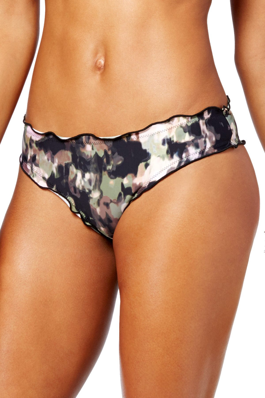 Lucky Brand Smokescreen Cheeky Hipster Bikini Bottom in Pink Camo
