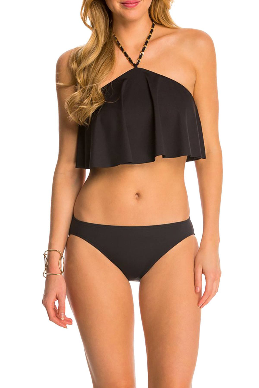 MICHAEL Michael Kors Black Sea Solids Classic Bikini Bottom