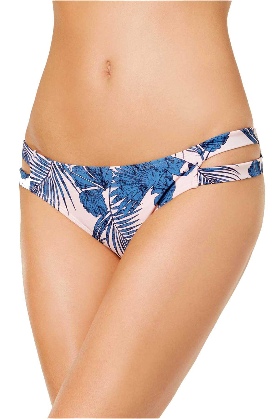 MINKPINK Pink/Blue Hibiscus Island Strappy Bikini Bottom